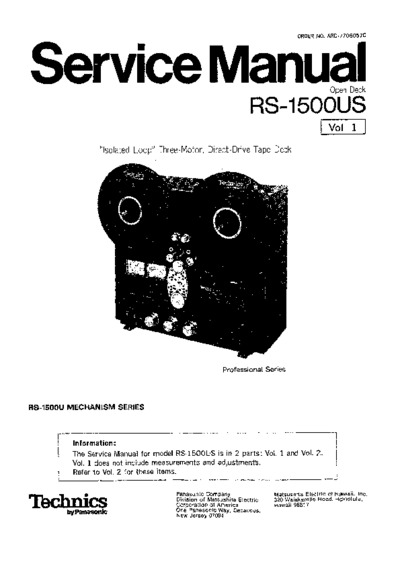 TECHNICS RS-1500-US