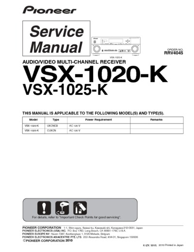 PIONEER VSX-1025K