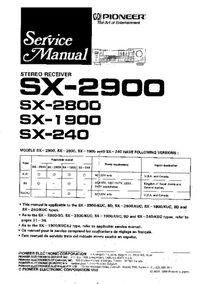 PIONEER SX-2800