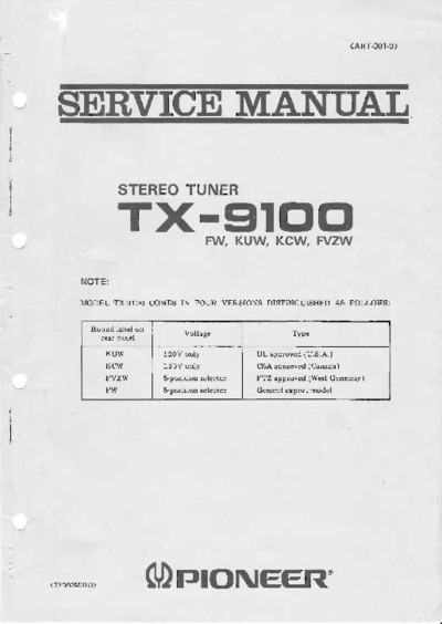 PIONEER TX-9100
