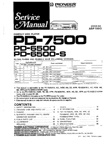 PIONEER PD-6500S