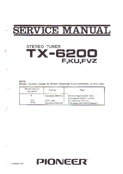 PIONEER TX-6200