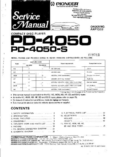 PIONEER PD-4050S