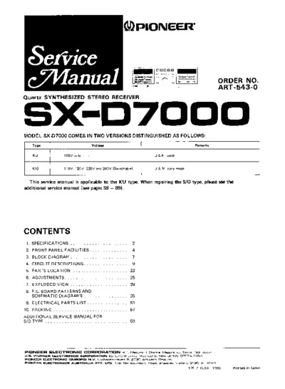 PIONEER SX-D7000