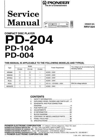 PIONEER PD-204