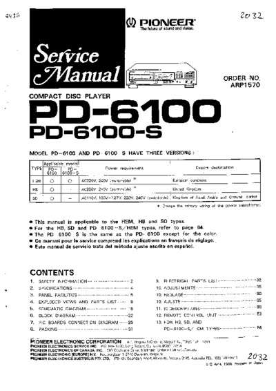 PIONEER PD-6100