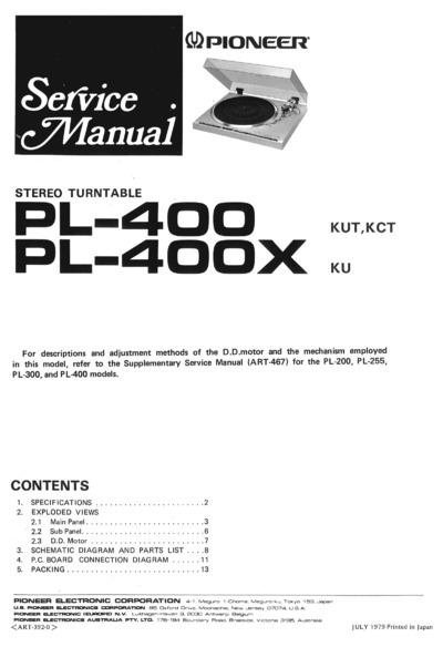 PIONEER PL-400X