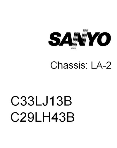 Sanyo C33LJ13B C29LH43B Chassis LA-2