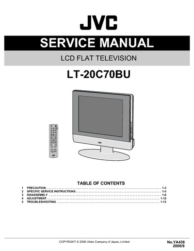 JVC LS20C70BU LCD TV Service Manual