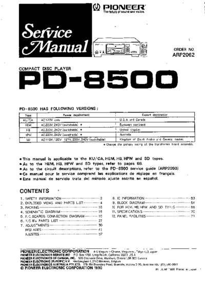 PIONEER PD-8500