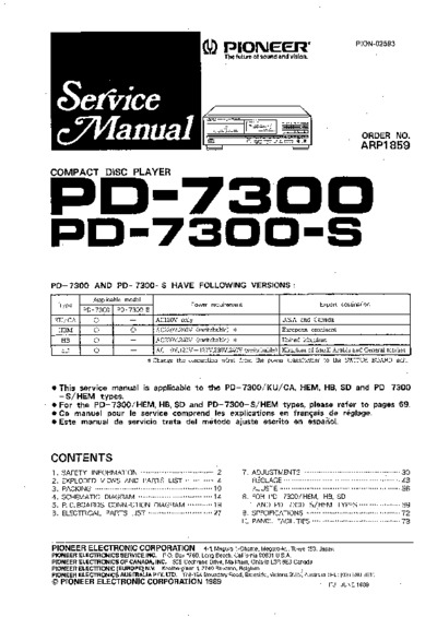 PIONEER PD-7300S