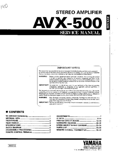 YAMAHA AVX-500