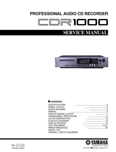 YAMAHA CDR-1000