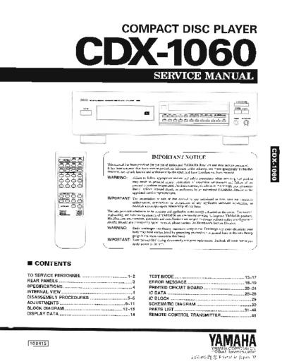 YAMAHA CDX-1060