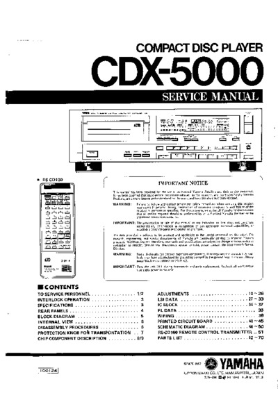 YAMAHA CDX-5000