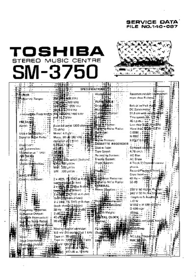 TOSHIBA SM-3750