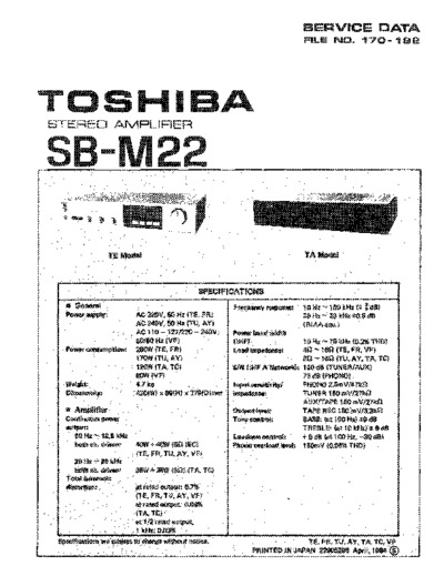 TOSHIBA SB-M22
