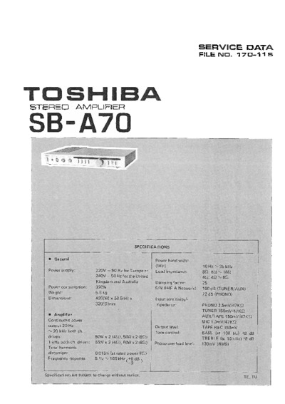 TOSHIBA SB-A70