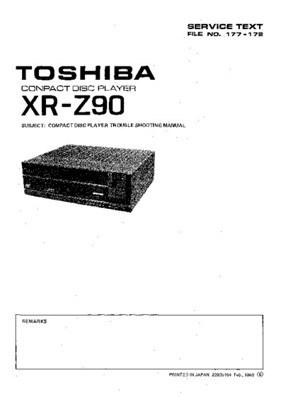 TOSHIBA XR-Z90