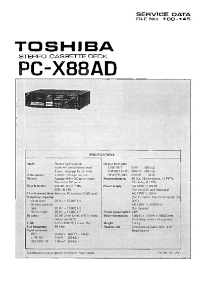 TOSHIBA PC-X88AD
