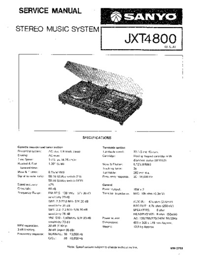 SANYO JXT-4800