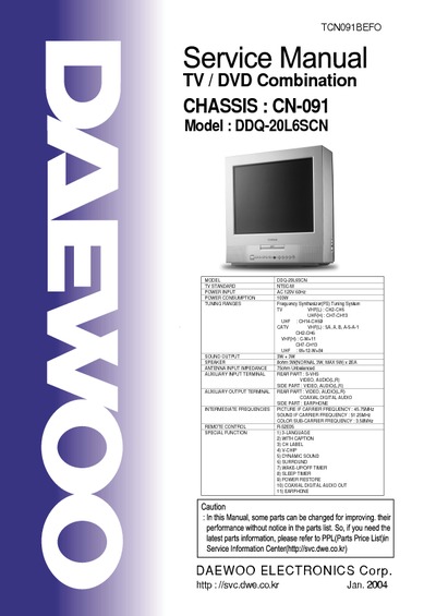 Daewoo DDQ-20L6SCN Chassis CN-091