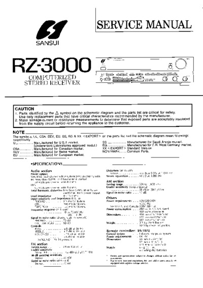 SANSUI RZ-3000