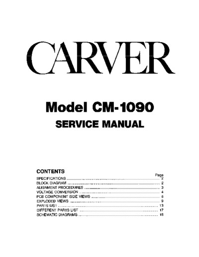 carver CM-1090