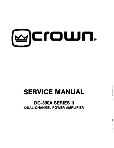 Crown DC-300-A-II