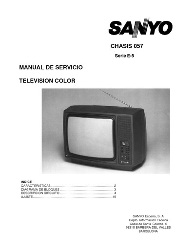 Sanyo Chasis 057 Serie e-5