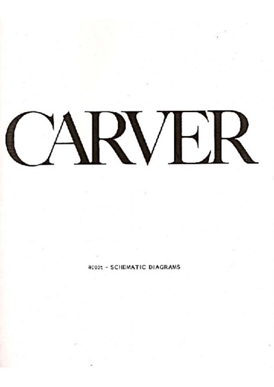 carver 4000T Schematic