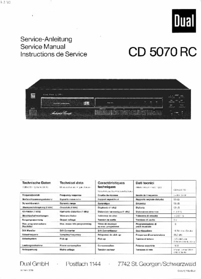 Dual CD-5070-RC