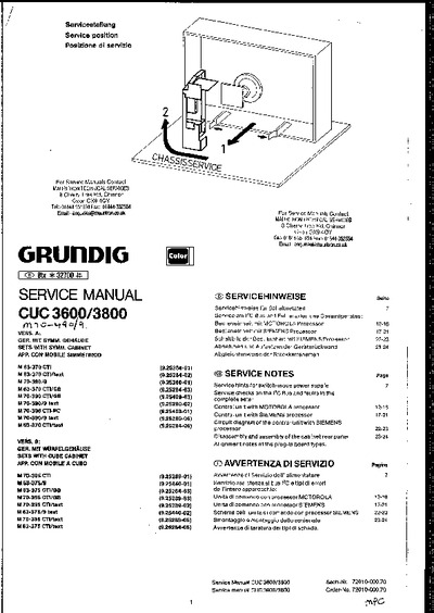 Grundig CUC3600, CUC3800