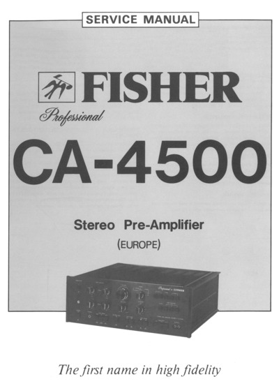fisher-ca-4500-service-manual-repair-schematics