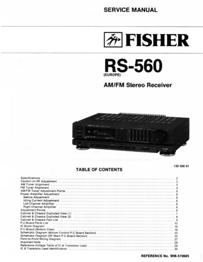 Fisher RS-560 Schematic