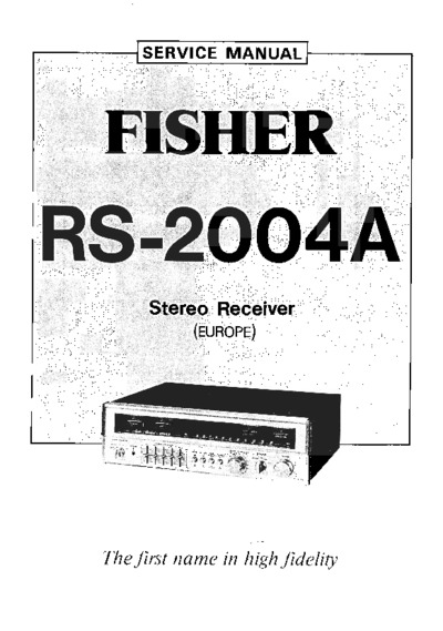 Fisher RS-2004-A