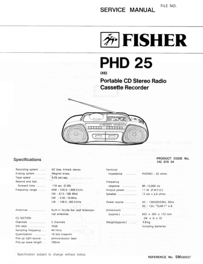 Fisher PHD-25 Schematic