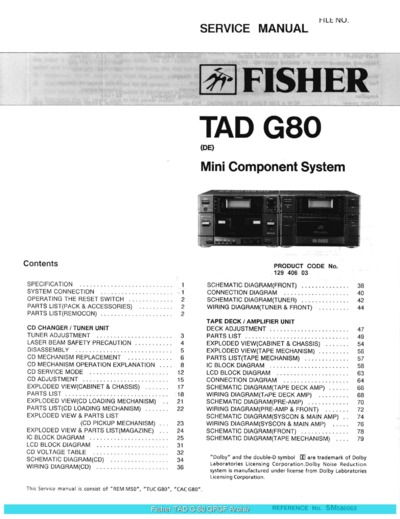 Fisher TADG-80