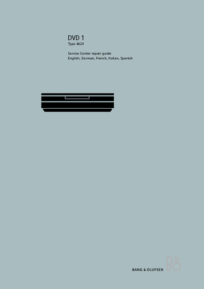 BANG OLUFSEN DVD-1 Service Manual