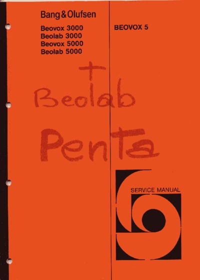 BANG OLUFSEN Beolab 3000 Service Manual