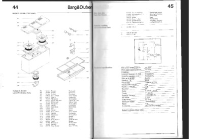 BANG OLUFSEN Beovox X-25 Service Manual