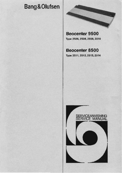 BANG OLUFSEN Beocenter 8500 Service Manual