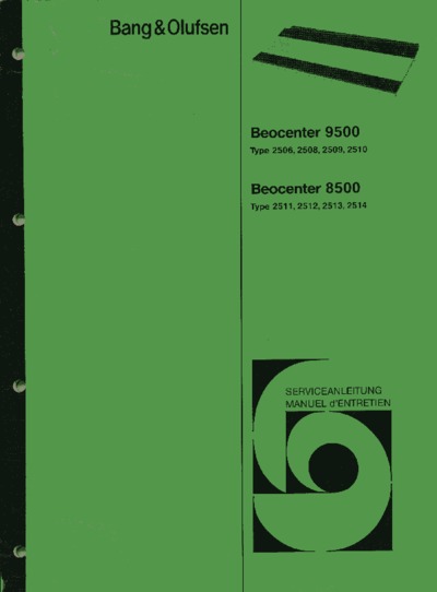 BANG OLUFSEN Beocenter 8500 Service Manual-2