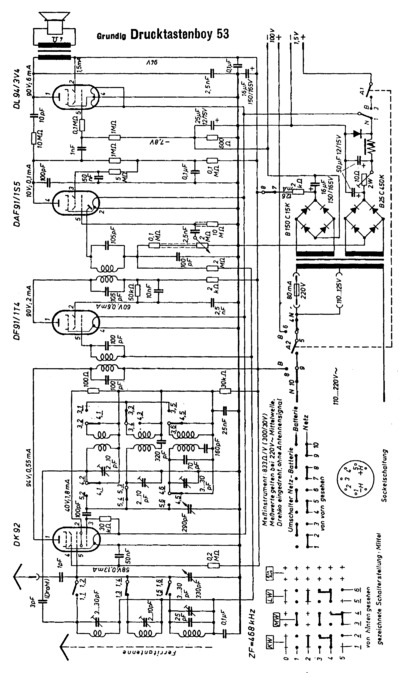 Grundig DrucktastenBoy-53 Schematic