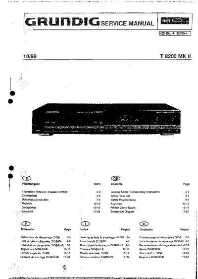 Grundig T-8200-Mk2 Schematic