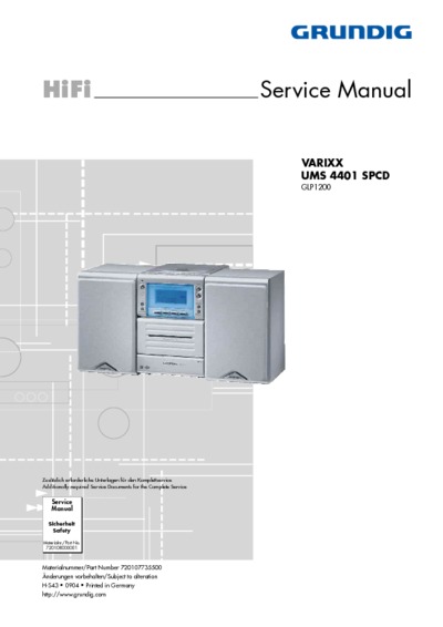 Grundig VARIX-UMS-4401-SPCD
