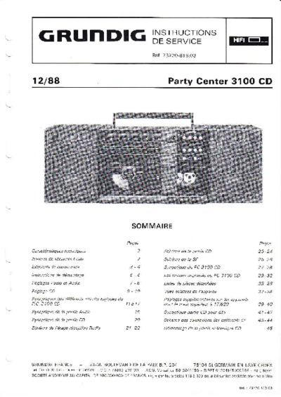 Grundig MV-4-Party-Center-3100-CD SM