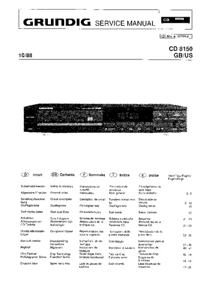 Grundig CD-8150 Schematic