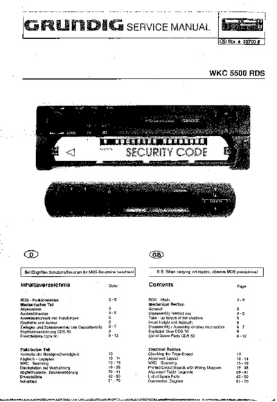 Grundig WKC-5500-RDS Schematic