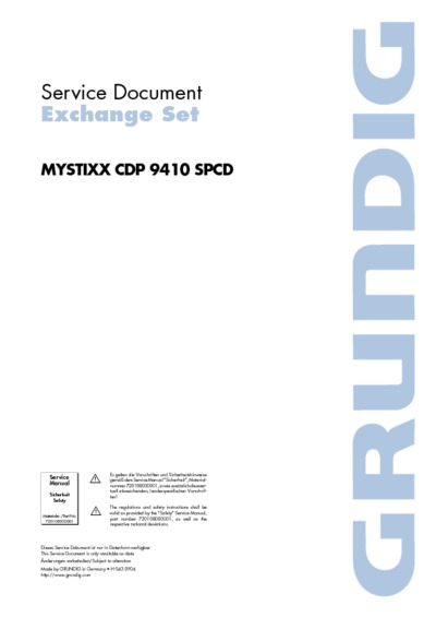 Grundig MV-4-MYSTIXX-CDP-9410